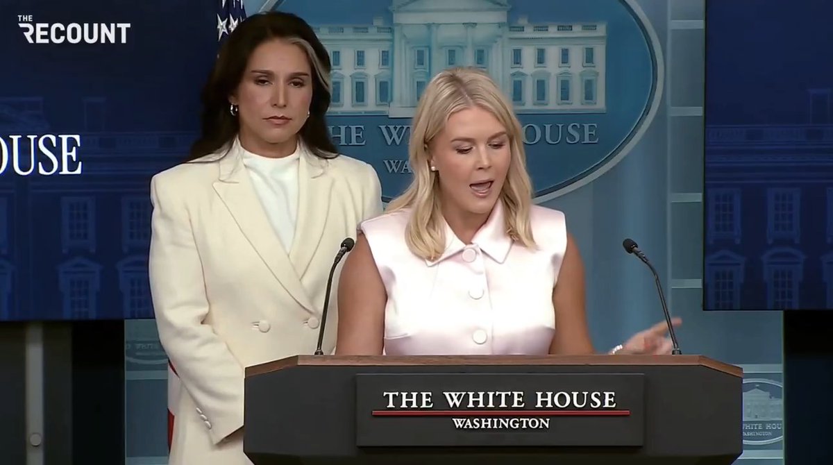 CNN’s Kaitlan Collins asks DNI Gabbard if she released documents she claims proves Obama led an effort to push the Russia “hoax” in order to “improve your standing” with Trump after he publicly attacked her. Gabbard doesn’t answer, and Karoline Leavitt lashes out at the media.