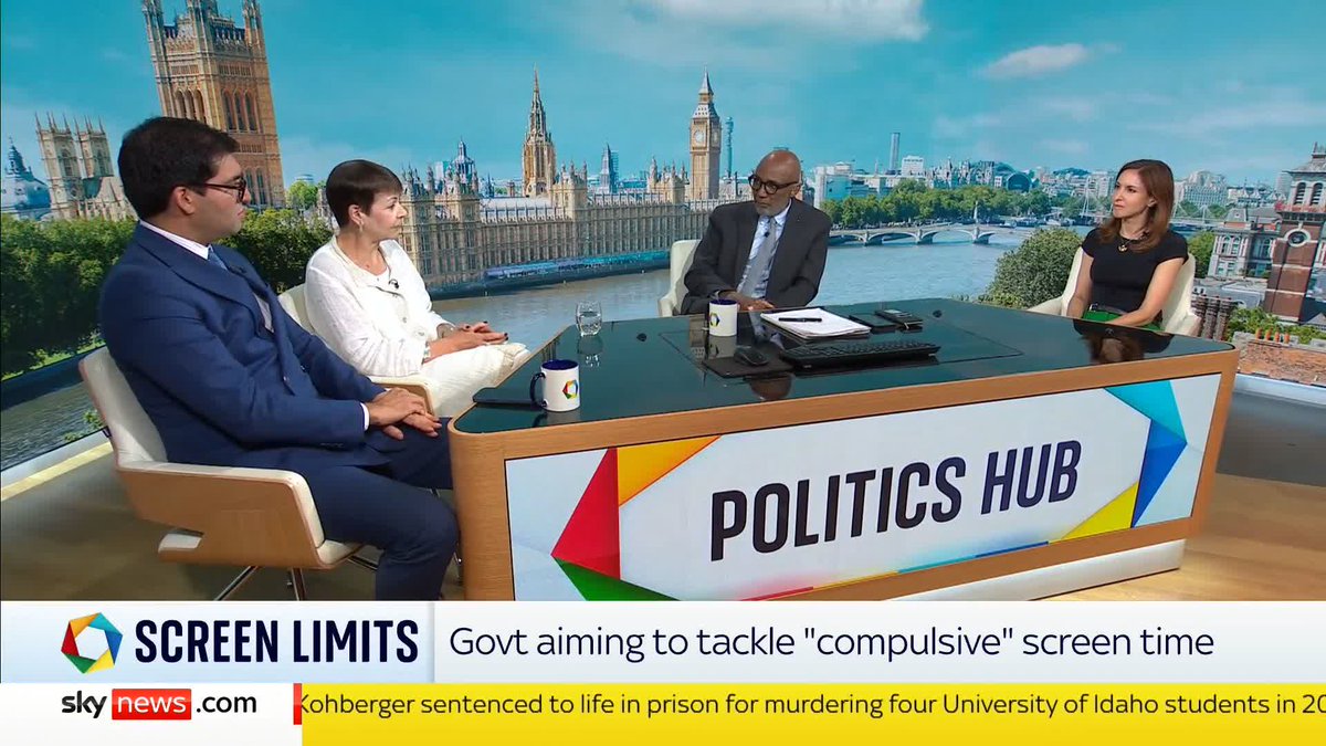 "Is there a worry here about the government overstepping the line a bit?" Sky's Trevor Phillips discusses the government's consideration of limiting children's social media screen-time with Caroline Lucas and Sir Ranil Jayawardena. #PoliticsHub 📺 Sky 501 / YouTube