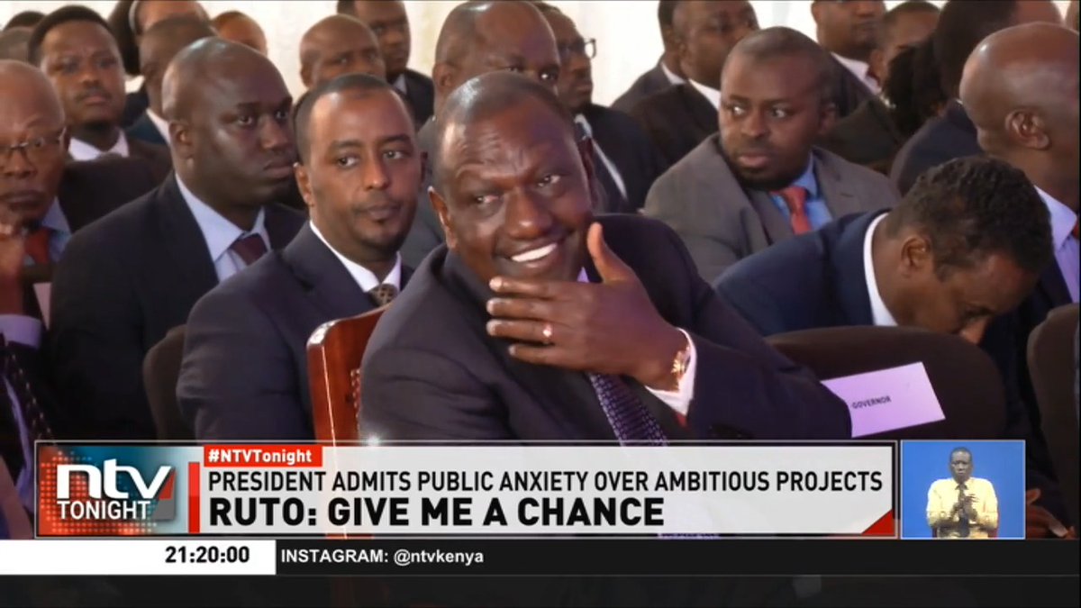 Ruto: Give Me A Chance President Ruto wants to be given "a chance" to fulfil the many promises he made to the country. Ruto insists he will change the course of the country, only asking to be judged fairly when the time comes. #NTVTonight Number8, the poet Ibrahim Karanja.
