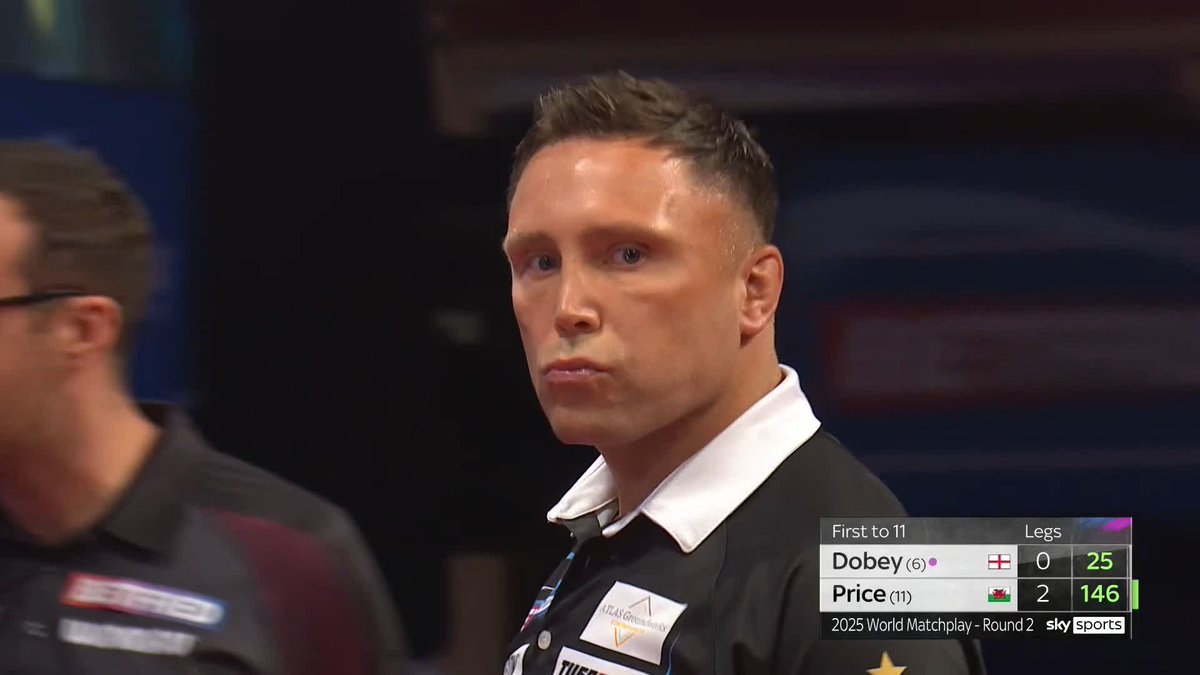 SENSATIONAL FROM PRICE! Gerwyn Price is a man on a mission tonight! The Welshman follows up a superb set-up shot with a brilliant 146 finish to lead Chris Dobey 3-0! 📺 #MatchplayDarts | R2