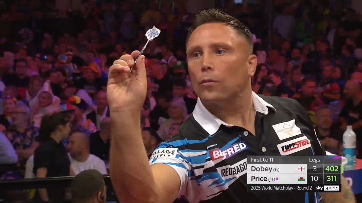 PRICE DEMOLISHES DOBEY! A breathtaking performance from Gerwyn Price as he averages 108.73, looking unstoppable as he sees off Chris Dobey 11-3. 📺 #MatchplayDarts | R2