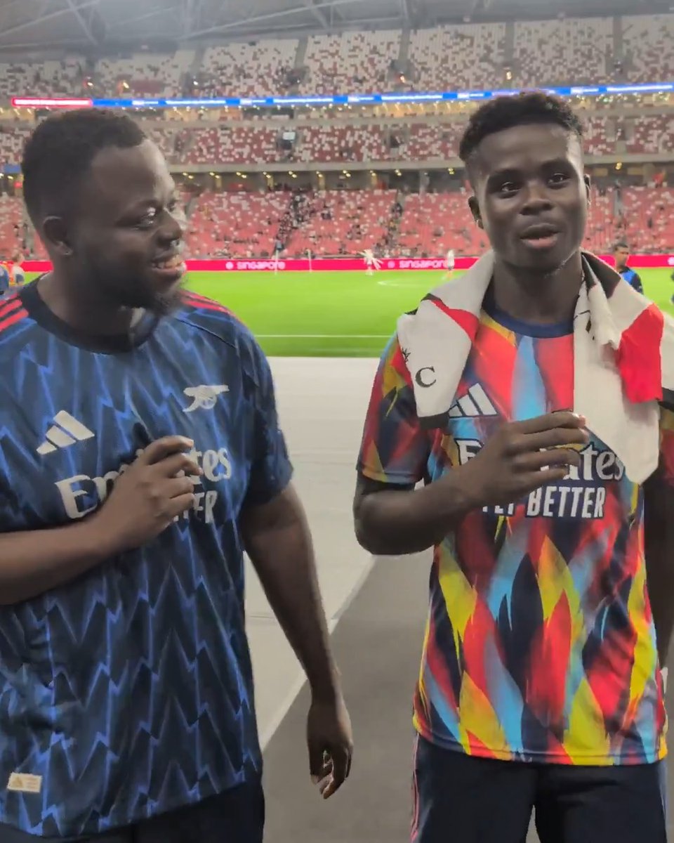 💬 “The finish wasn’t the most tidy, but I don’t care, I’ll take it!” 😅 A quick catch-up with Bukayo following his winner 👊