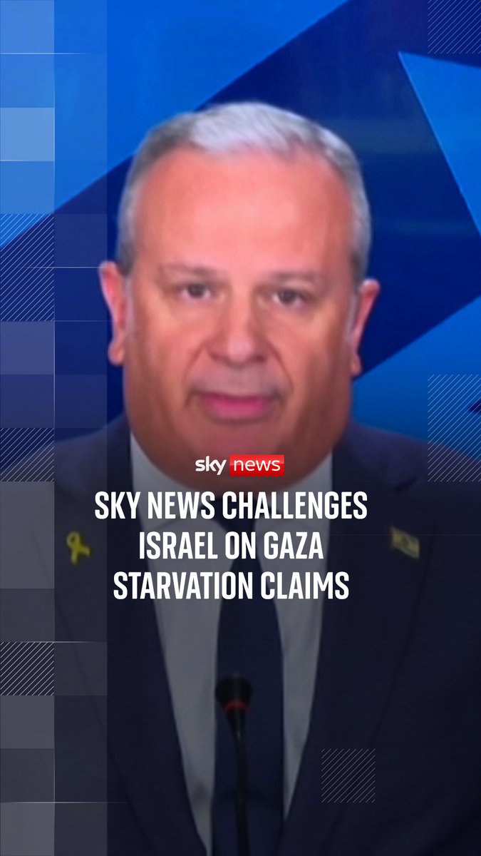 Sky's Mark Austin challenges David Mencer, after the Israeli government spokesman says: "There is no famine in Gaza - there is a famine of the truth." More than 100 aid and rights groups have warned of mass starvation in Gaza.