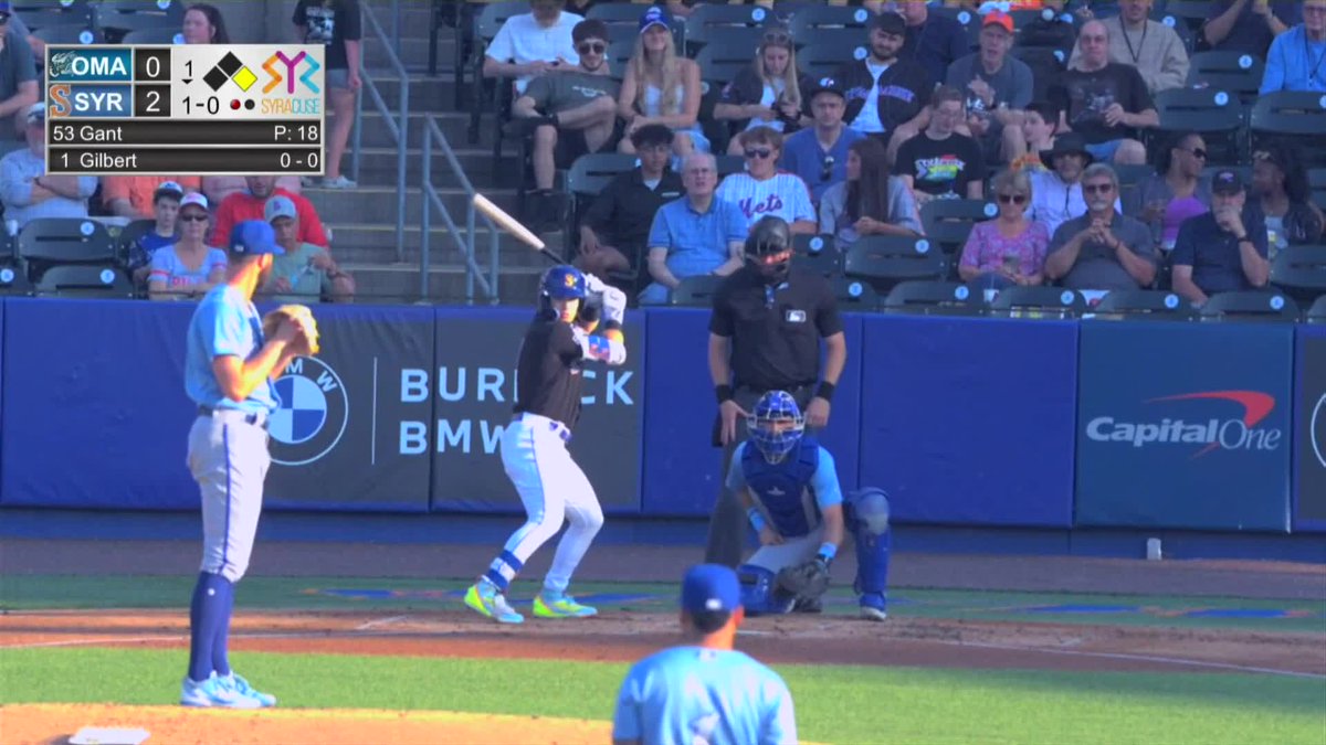 A long double for Drew Gilbert! Catch the Syracuse Mets NOW on SNY!