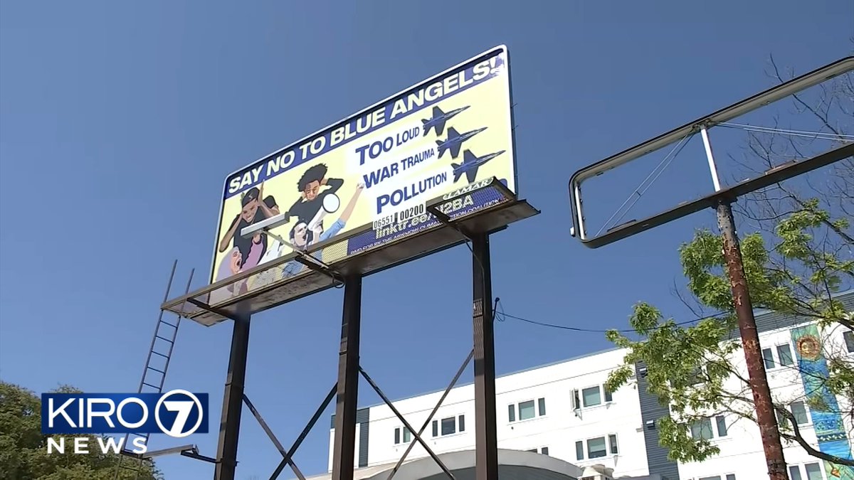 What do you think of this billboard? We're digging into this new push to ground the Seattle summer tradition and get the Blue Angels out of Seafair! Watch KIRO 7 News at 5:30 and 7pm.