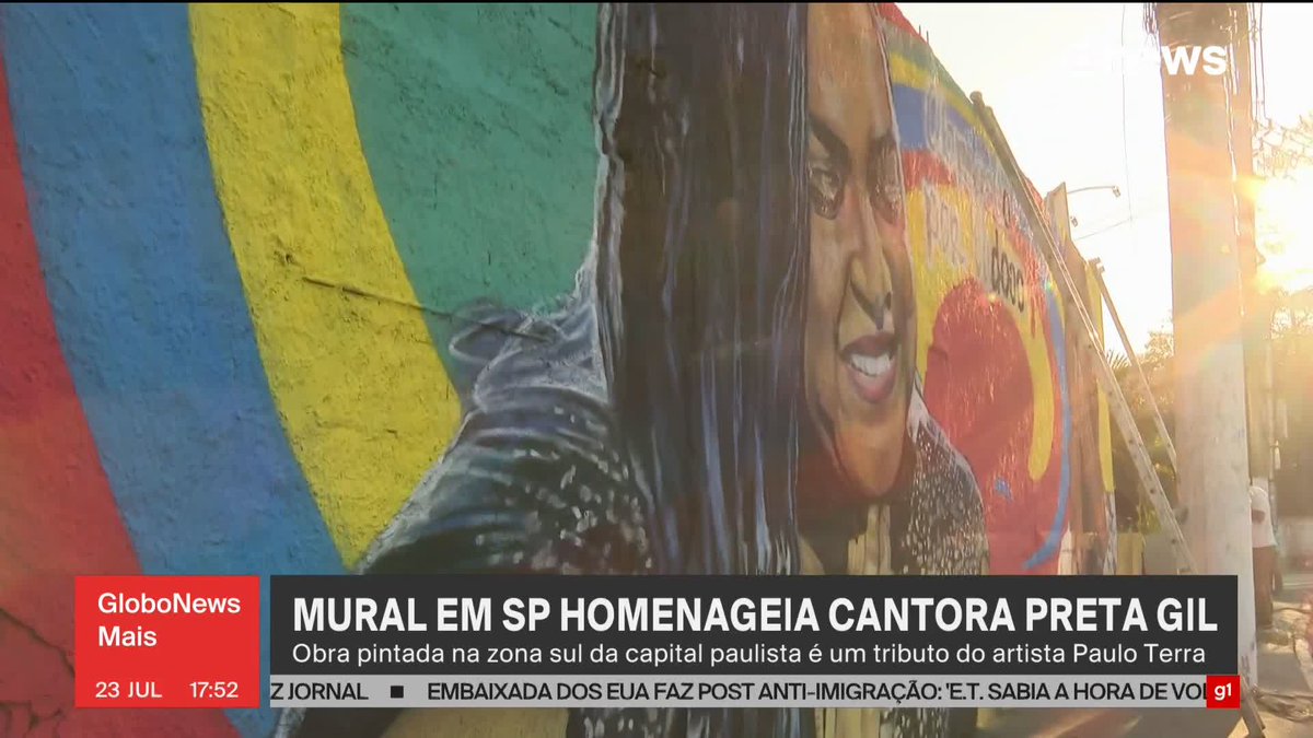 🚨VEJA: Preta Gil foi homenageada com um mural na cidade de São Paulo.