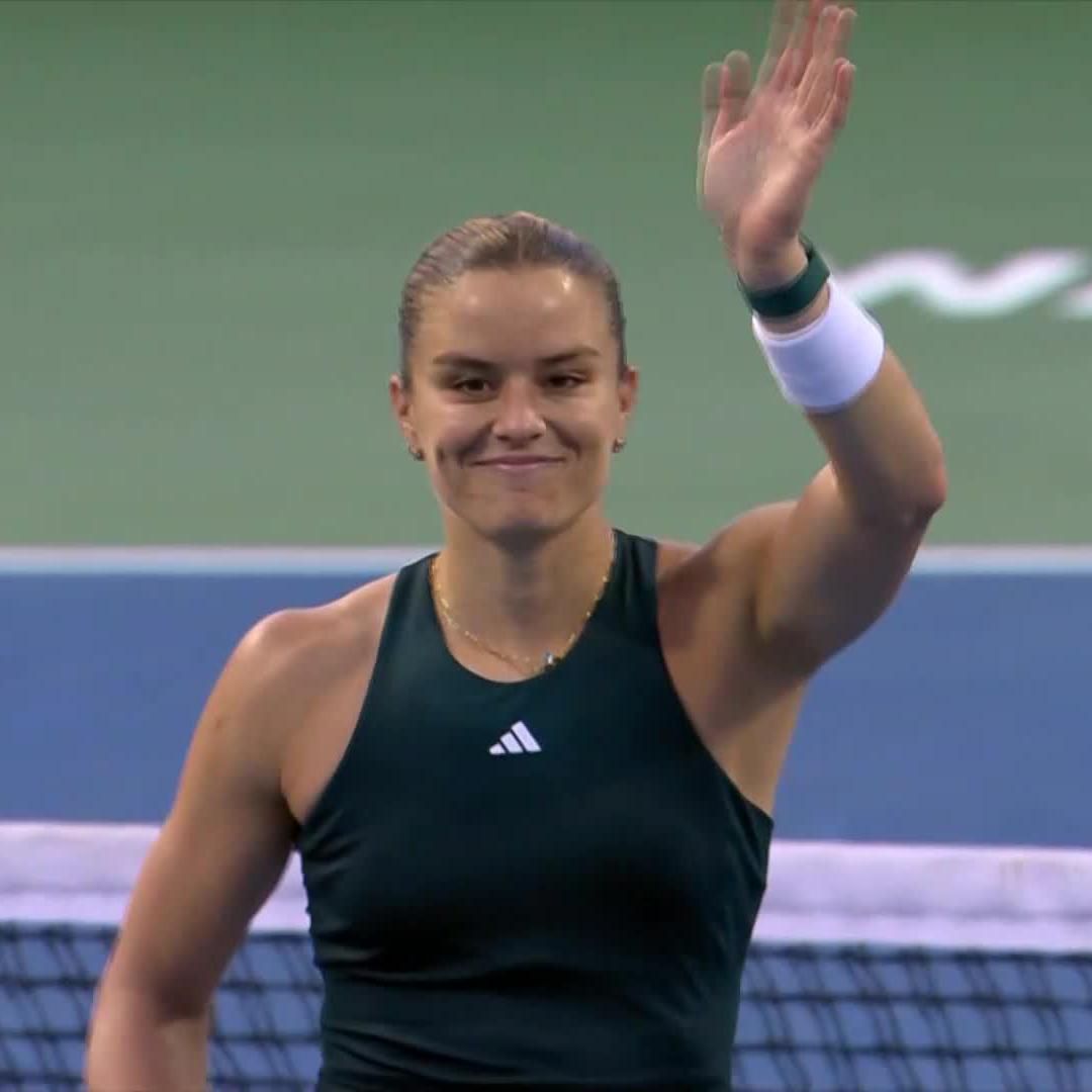 Understood the assignment 🫡 Maria Sakkari knocks out No.2 seed Emma Navarro 7-5, 7-6(1) to return to the Washington quarterfinals. #MubadalaCitiDCOpen