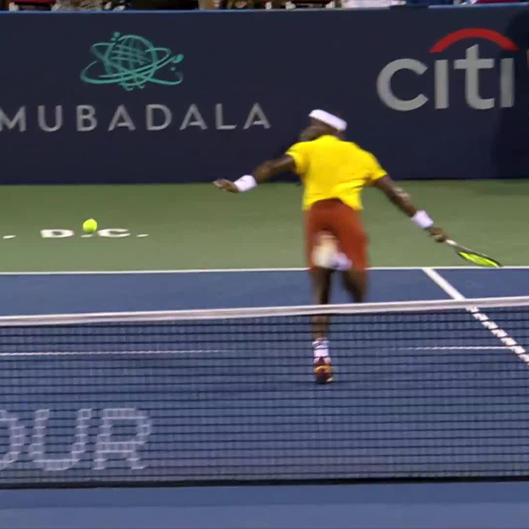 Foe showing off 🔥 Frances Tiafoe #MubadalaCitiDCOpen