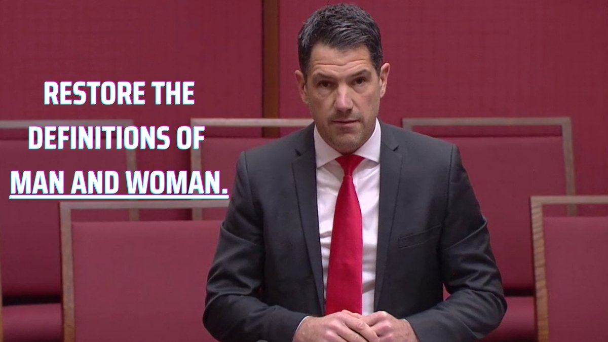 In 2013, the Gillard Labor government amended the Sex Discrimination Act to remove the definitions of "man" and "woman" and inserted "gender identity" as a protected category. I am soon introducing a Private Senator's Bill to undo these changes and restore the intended purpose of the Act. To hear more from me and stay up to date, signup to my email newsletter here: