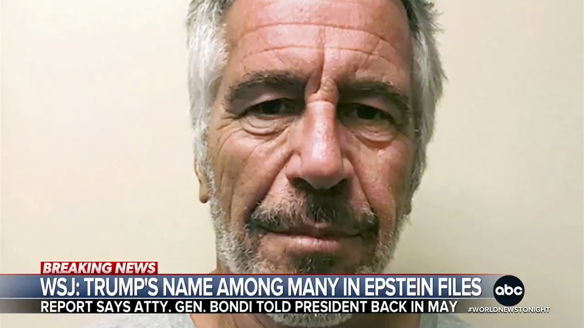 AG Pam Bondi and her deputy Todd Blanche informed Pres. Trump in May that his name appears multiple times in the Epstein files, according to the Wall Street Journal. Mary Bruce reports.
