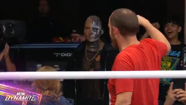 .DARBY ALLIN is here and keeping a close eye on tonight's Main Event! Watch #AEWDynamite presented by #SharkWeek LIVE on TBS & HBO Max