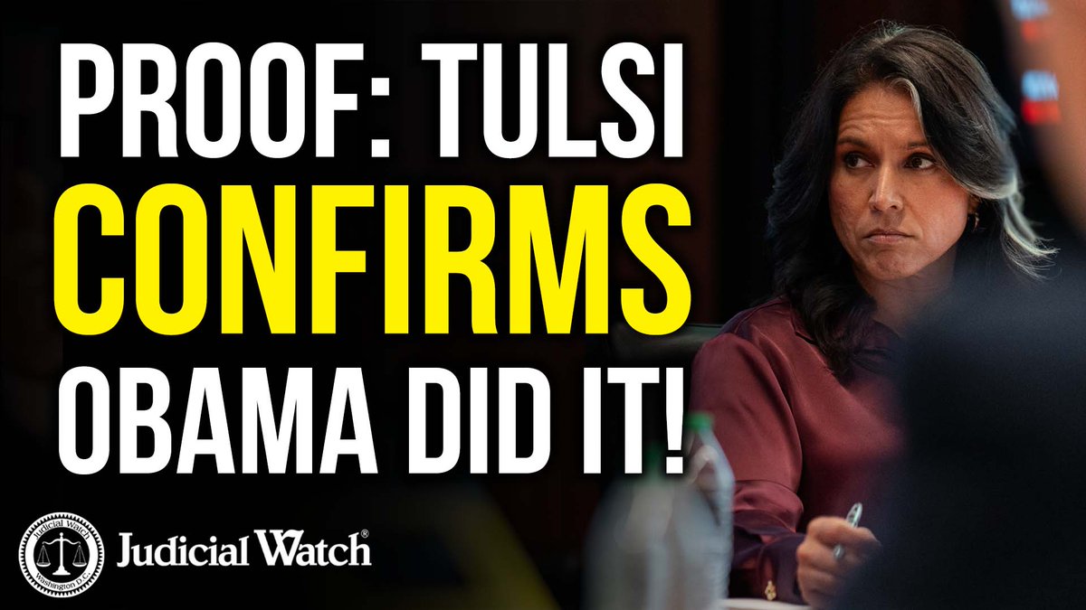 PROOF: Tulsi Confirms Obama Did It! Tom Fitton