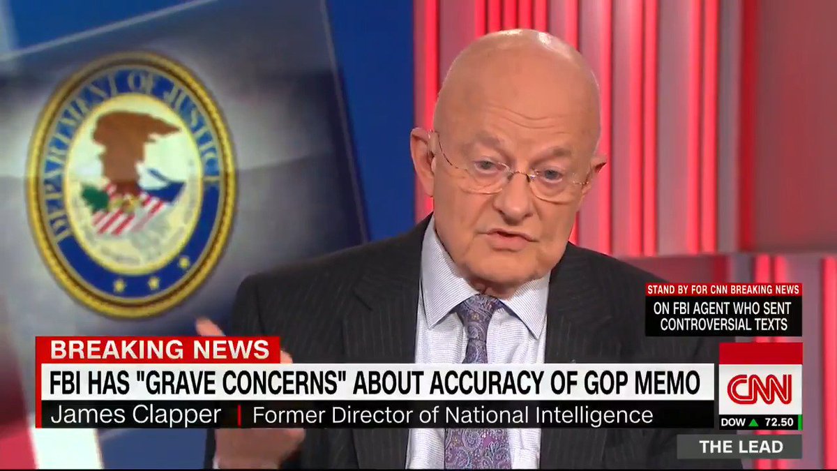 All James Clapper did was lie. Historically only .01% FISA applications get denied. The FISA Court is the definition of a rubber stamp. It’s a Swamp rubber stamp. He seems like an idiot but he’s just as corrupt.