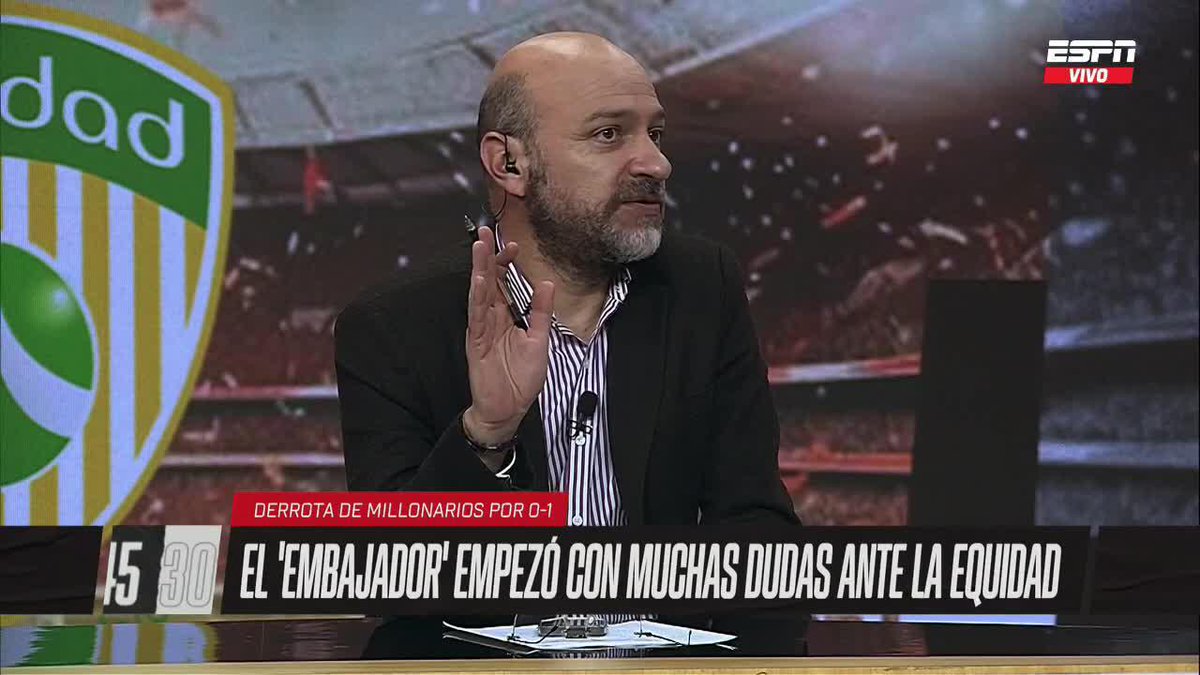 #ESPNF90Colombia Millonarios debutó en liga y perdió con La Equidad en Techo "Fue PAUPÉRRIMO, jugó metiendo centros... Hay que avisarles que Falcao ya se fue" Nicolás Samper Queremos leer tu opinión con #ESPNF90Colombia