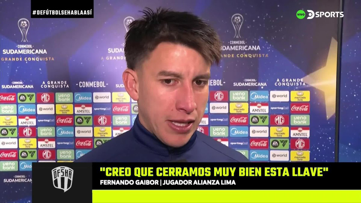 "NO SE JUEGA CON LA HISTORIA DE LOS CLUBES, SINO CON LA ACTUALIDAD DE CADA EQUIPO. CERRAMOS MUY BIEN LA LLAVE" 🔥 🗣️ Fernando Gaibor 🇪🇨, volante de Alianza Lima, sobre la clasificación a octavos de final eliminando a Gremio 🇧🇷 CONMEBOL #SudamericanaEnDSPORTS #DFSHA 🇵🇪