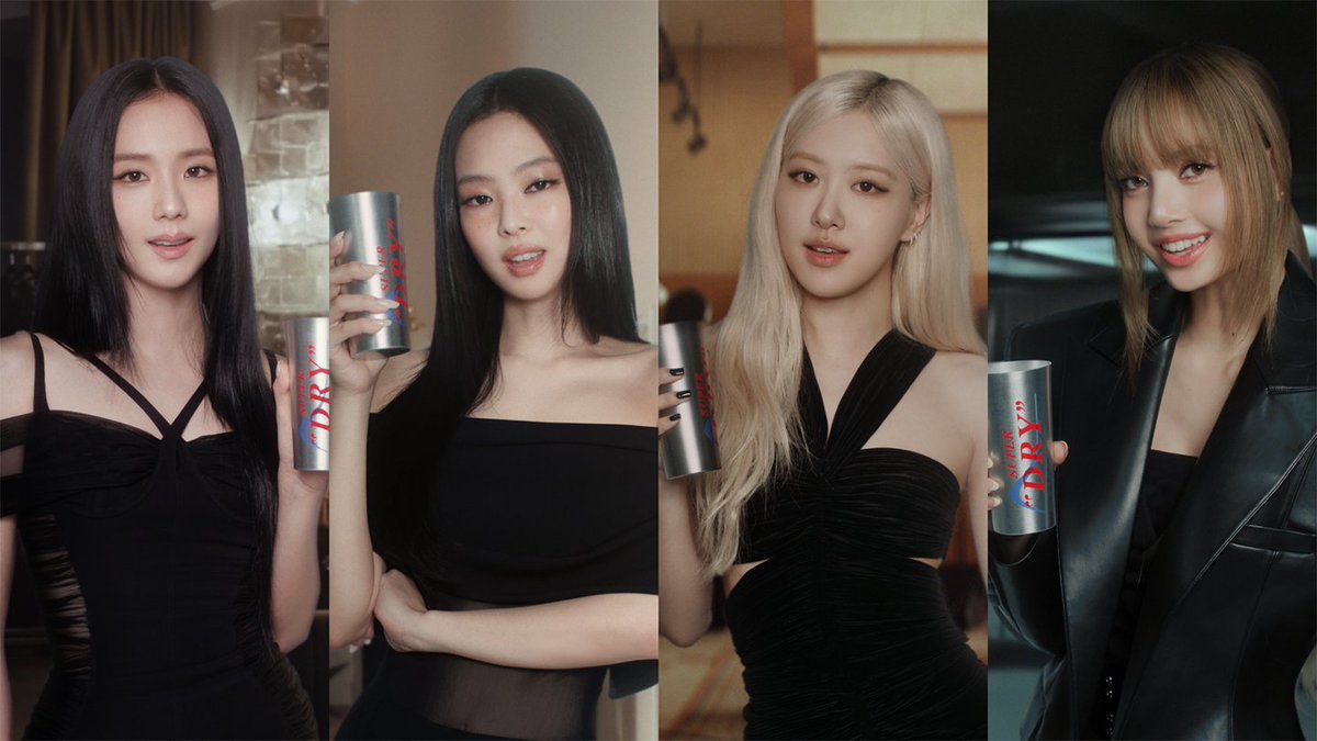 ////////////////////////////////////////////////// SUPER DRY ✕ BLACKPINK 🍻キンキンタンブラー🍻 ///////////////////////////////////////////////// 4人にもキンキンタンブラーで飲んでもらいました! 動画も見てね👀🖤💖