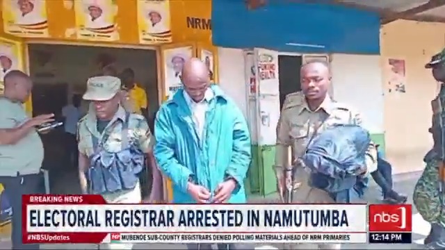 JUST IN: Namutumba NRM Party registrar, Richard Mwanje, arrested. #UgVotes2026 #NBSUpdates #NRMPrimaries