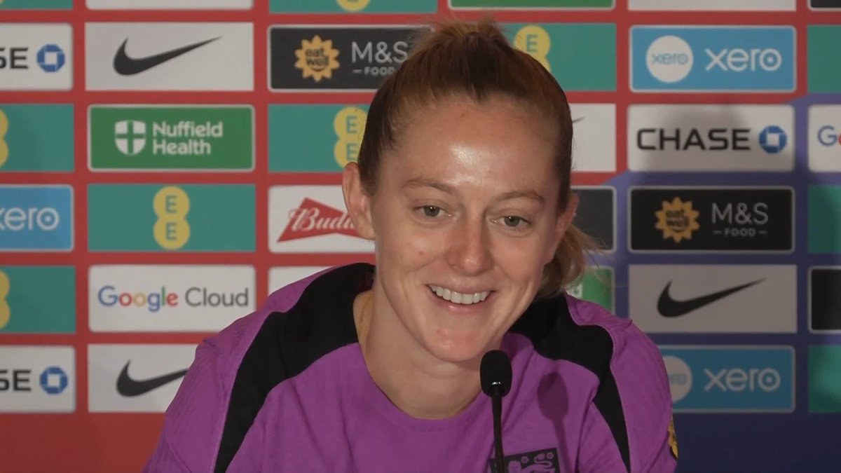 "We just don't know when to give up!" ๐ฌ Keira Walsh says the Lionesses are in good spirits ahead of the Euros final ๐