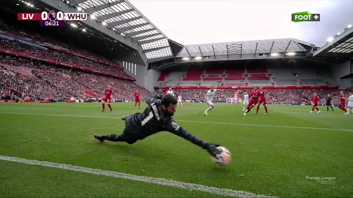 #PL 🏴󠁧󠁢󠁥󠁮󠁧󠁿 : ces arrêts diaboliques réalisés par Alisson Becker 🔒🧤