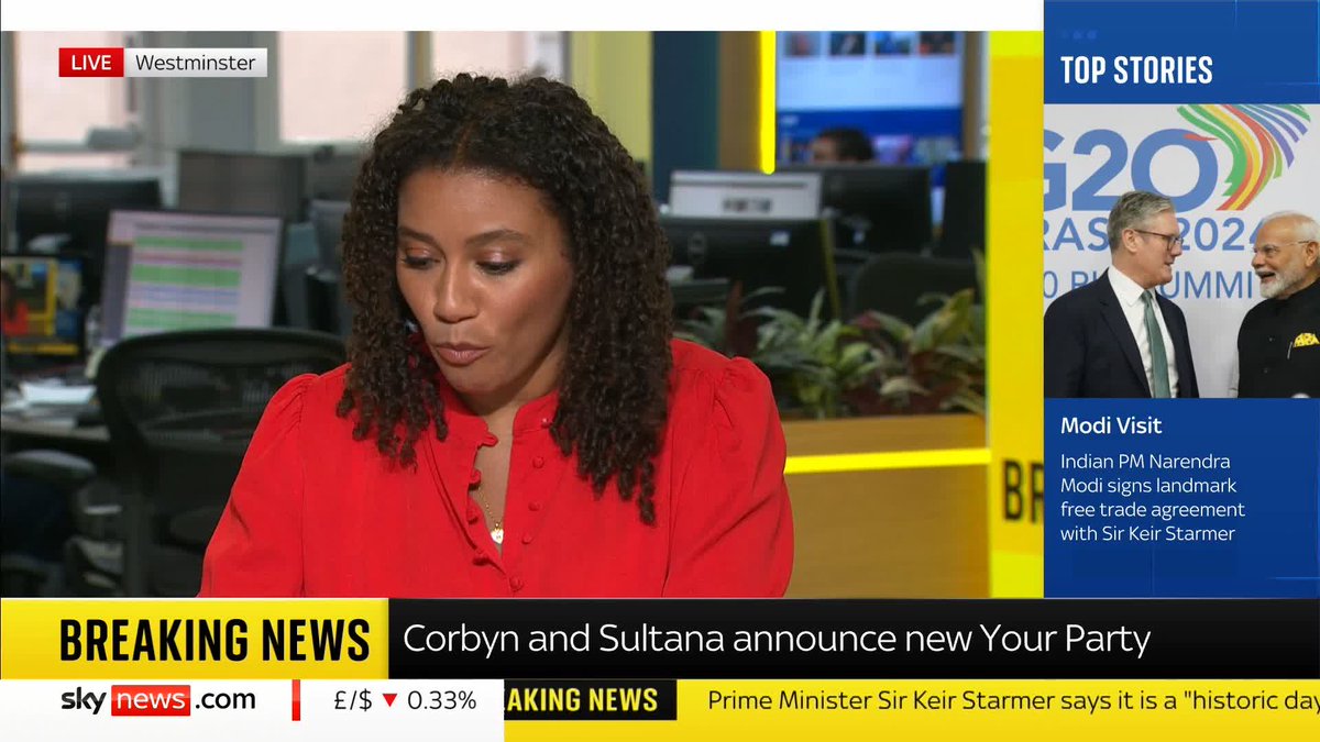 BREAKING: Jeremy Corbyn and Zarah Sultana announce new political party. Analysis from Mhari Aurora ⬇️ 📺 Sky 501, Virgin 602, Freeview 233 and YouTube