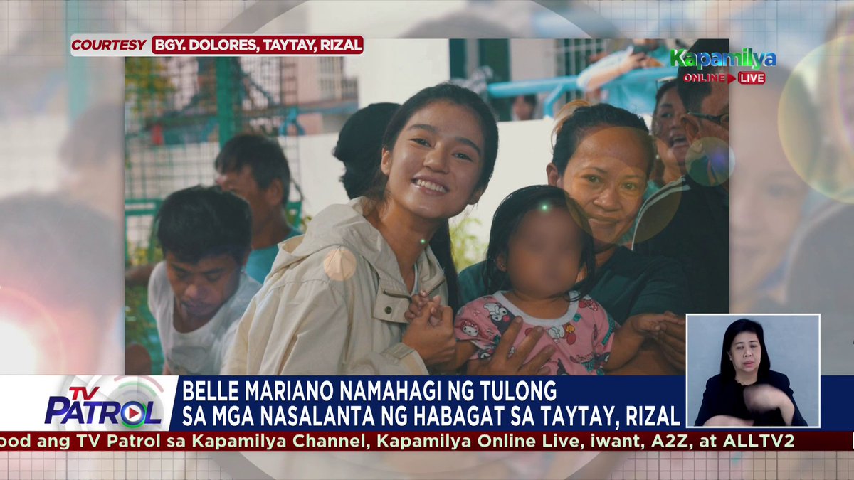 Mabilis na tumugon ang Kapamilya star na si Belle Mariano sa mga Kapamilyang nasalanta ng kalamidad sa Taytay, Rizal.
