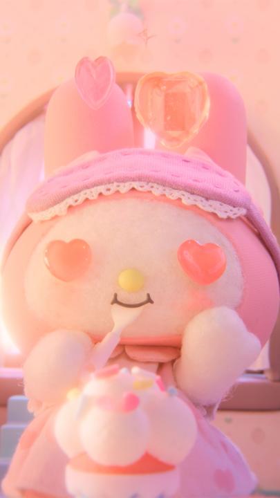 おはよう、マイメロディ。 カップケーキで素敵な朝になったね！ 『My Melody &amp; Kuromi』はNetflixにて独占配信中🧁🎀 #ネトフリでメロクロ #mymelodykuromi
