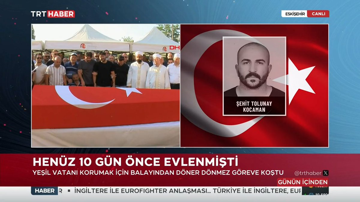 Orman şehidimiz Tolunay Kocaman için Eskişehir'de cenaze namazı kılındı.