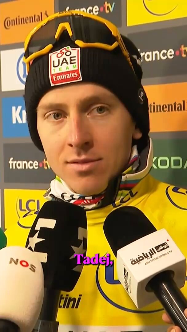 "Thank God!" 😅 Tadej Pogacar is delighted to hear we won't be playing the "I'm gone, I'm dead" clip anymore 🤣