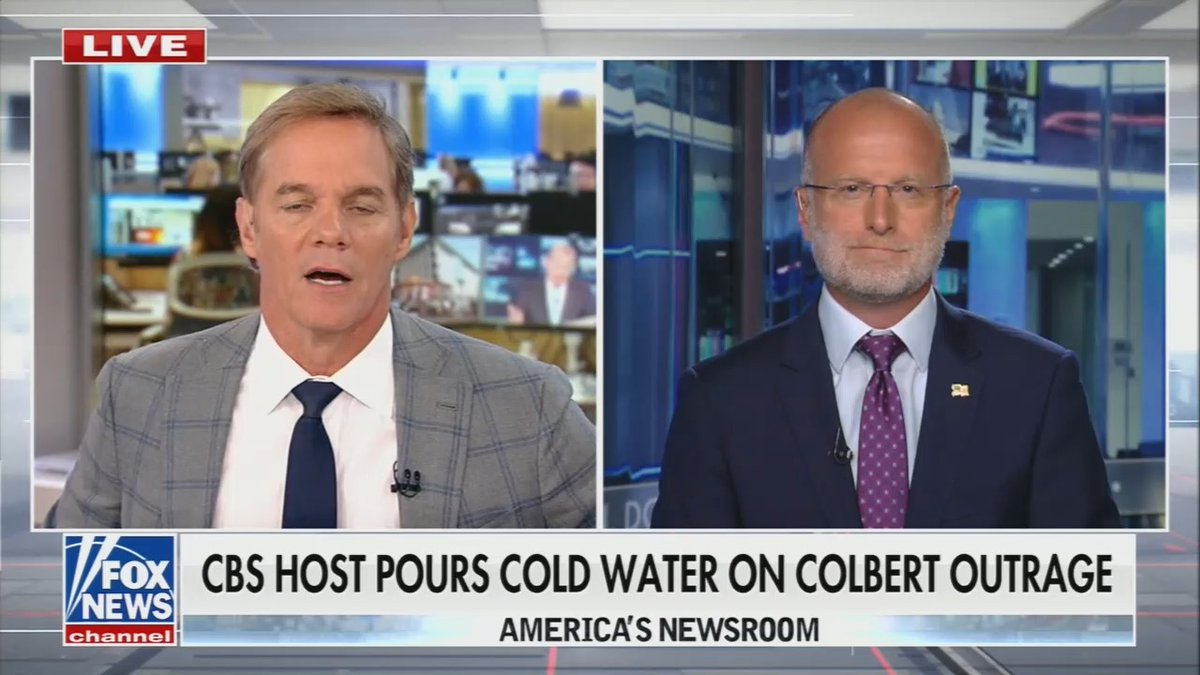 Fox host: Did Trump have anything to do with the cancellation of Stephen Colbert's show? Trump's FCC Chair: There's a lot of consequences that are flowing from Trump deciding he won't play by the rules of the past. He is succeeding. NPR and PBS defunded. Colbert is getting canceled. Anchors and news media personalities losing jobs. Fox host: I asked you a very direct question. I did not hear a yes or a no