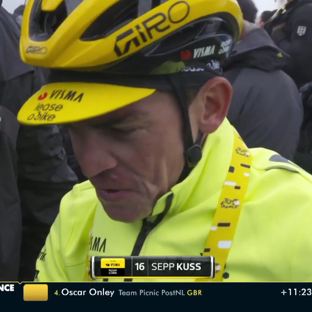 "Even if we couldn't crack him [Tadej Pogacar], it was really fun to try" - Sepp Kuss 👏 #TDF2025