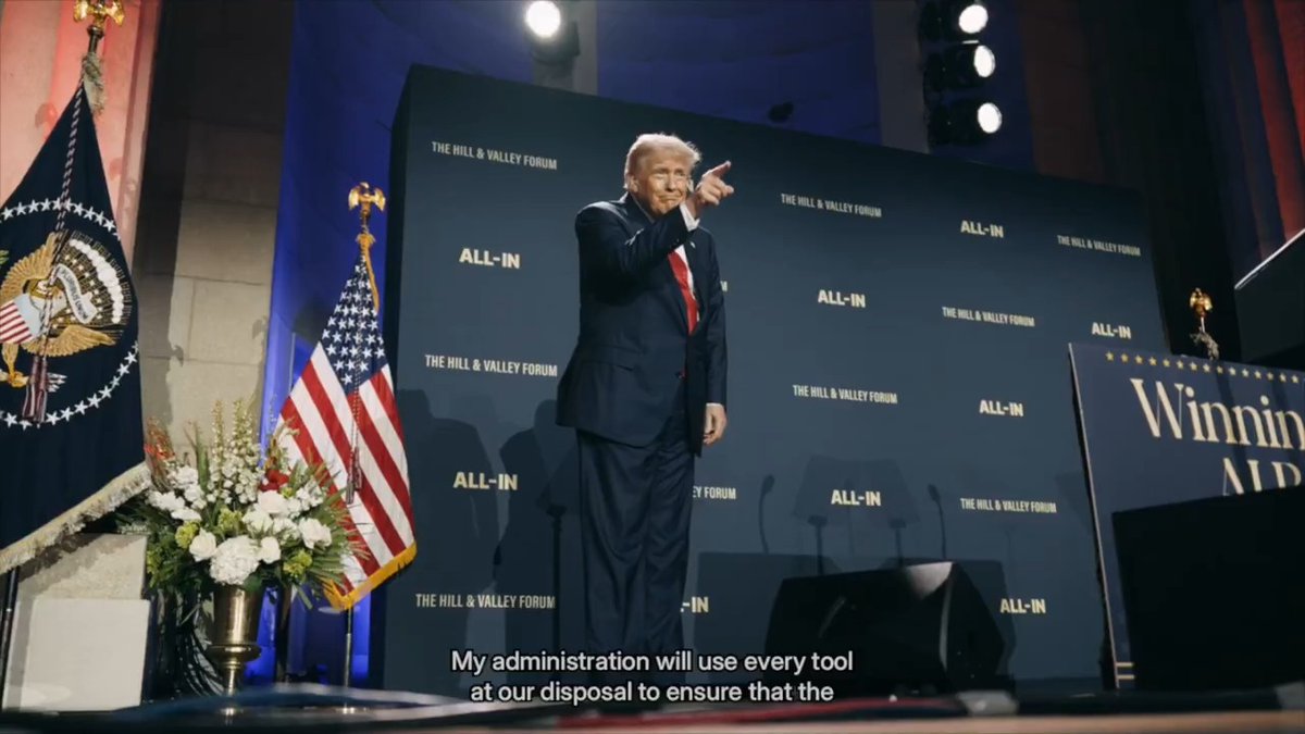 "America is the country that started the AI race. And as President of the United States, I'm here today to declare that America is going to win it." –President Donald J. Trump 🇺🇸🦅