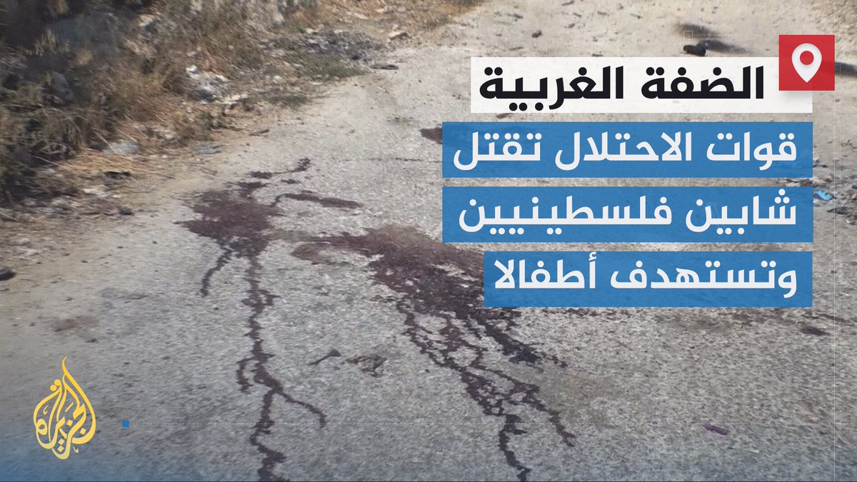 وزارة الصحة الفلسطينية تقول إن قوات الاحتلال الإسرائيلي قتلت الليلة الماضية شابين فلسطينيين وأصابت عددا آخر في بلدة الخضر جنوب غرب بيت لحم، كما استهدفت كذلك عددا من الأطفال بحجة "إلقائهم الحجارة وزجاجات حارقة" على مركبات المستوطنين | تقرير: منتصر نصار #الأخبار