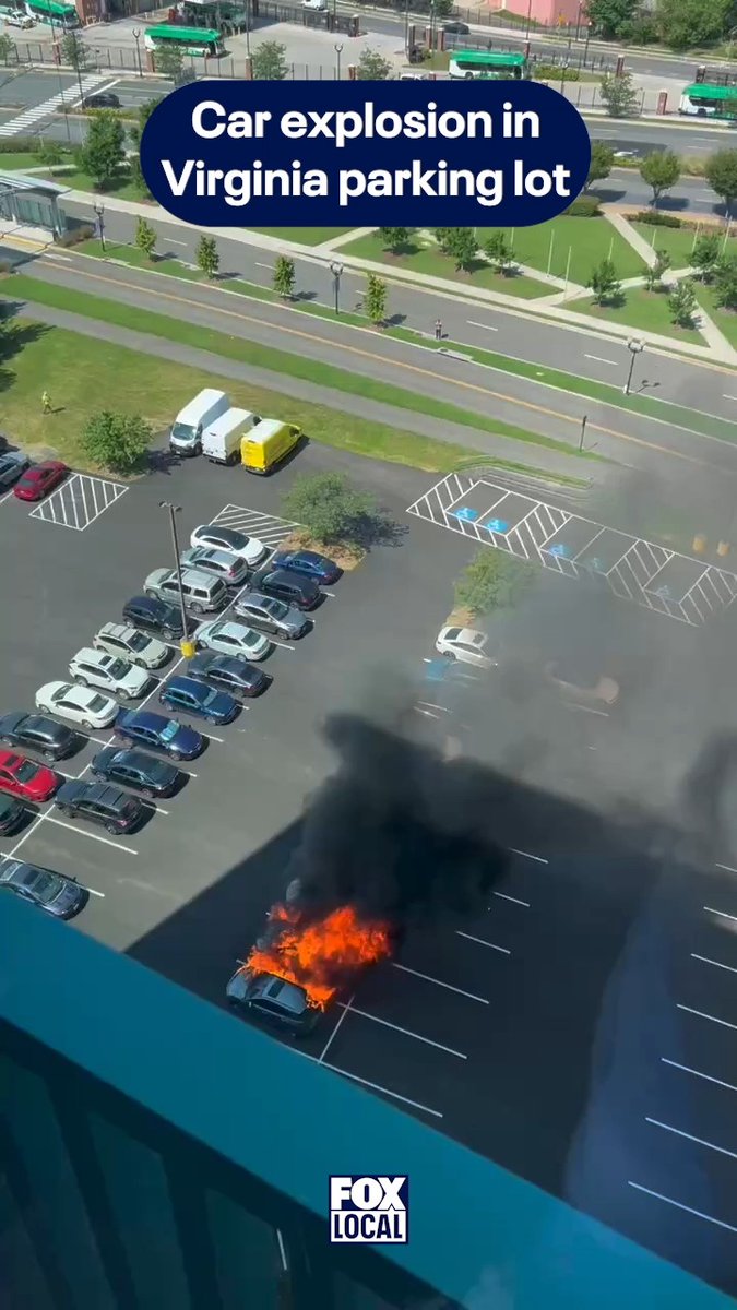 A major car explosion in an Arlington parking lot was caught on camera.