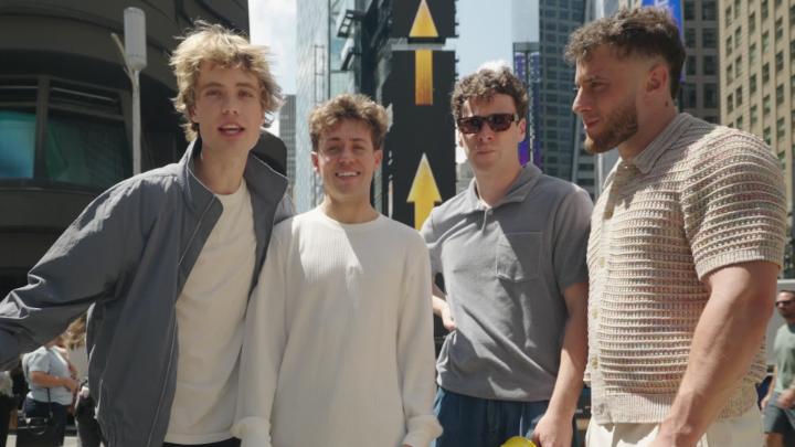 Happy Gilmore's sons take Times Square!