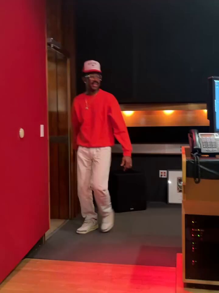 Tyler, The Creator feeling the vibe in the studio to “Stop Playing With Me” 🕺🔥