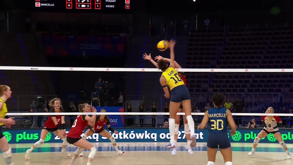 #VNLFinals: BOOM! 💥 Miss Everything 🇧🇷 fires a missile — Gabi with a massive hit! Wow! 😮‍💨🔥 📺 🇧🇷 vs 🇩🇪 is LIVE on VBTV! Don’t miss a point: 🏐 #VNL2025 #BePartOfTheGame #Volleyball