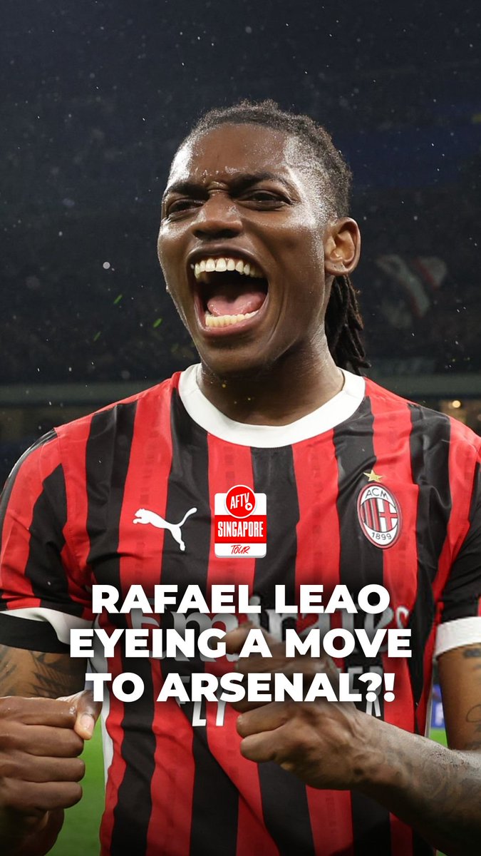 How about Rafael Leão — 𝐢𝐬 𝐡𝐞 𝐚 𝐠𝐨𝐨𝐝 𝐨𝐩𝐭𝐢𝐨𝐧 𝐭𝐨 𝐛𝐨𝐨𝐬𝐭 𝐀𝐫𝐬𝐞𝐧𝐚𝐥'𝐬 𝐚𝐭𝐭𝐚𝐜𝐤? 🤔 #AFTVSingapore #TransferDaily #RafaelLeao