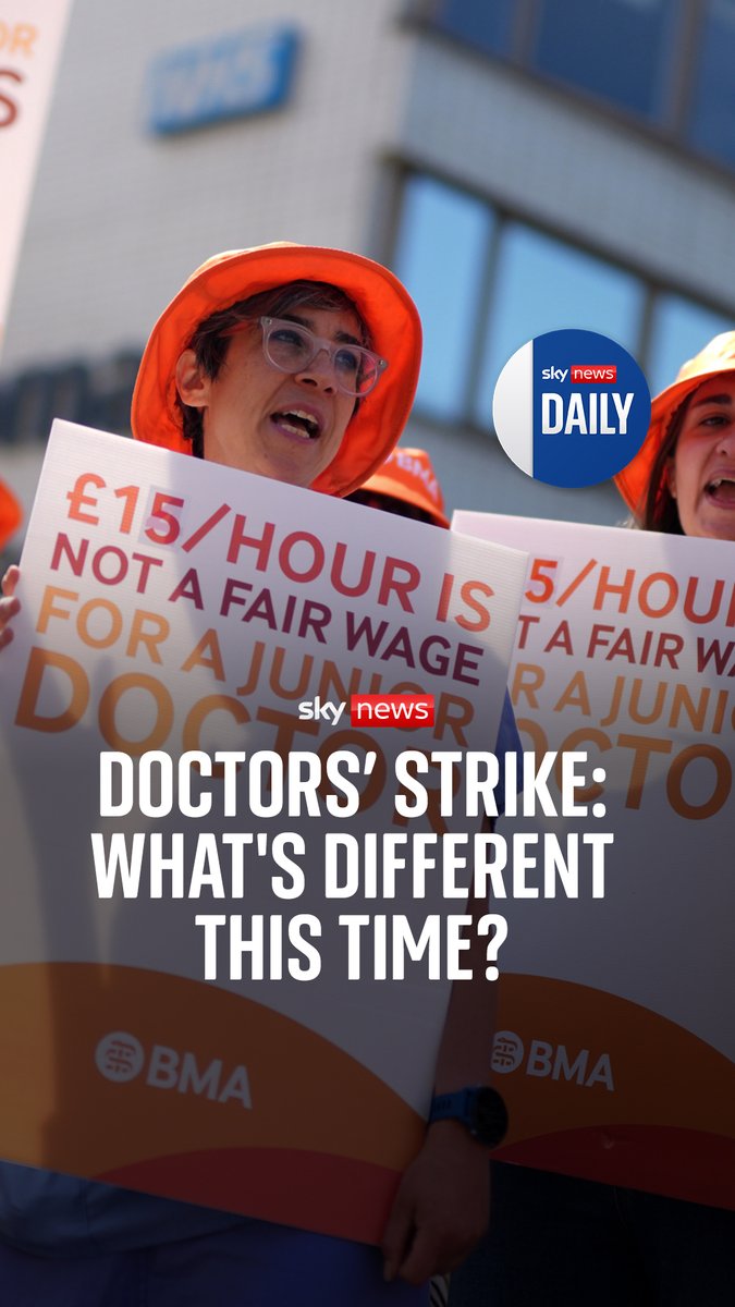 Thousands of resident doctors are due to strike for five days from tomorrow morning. On the new episode of the Sky News Daily podcast, Niall Paterson asks Ashish Joshi how the NHS will handle the walkout, and also speaks to a resident doctor. Listen➡️