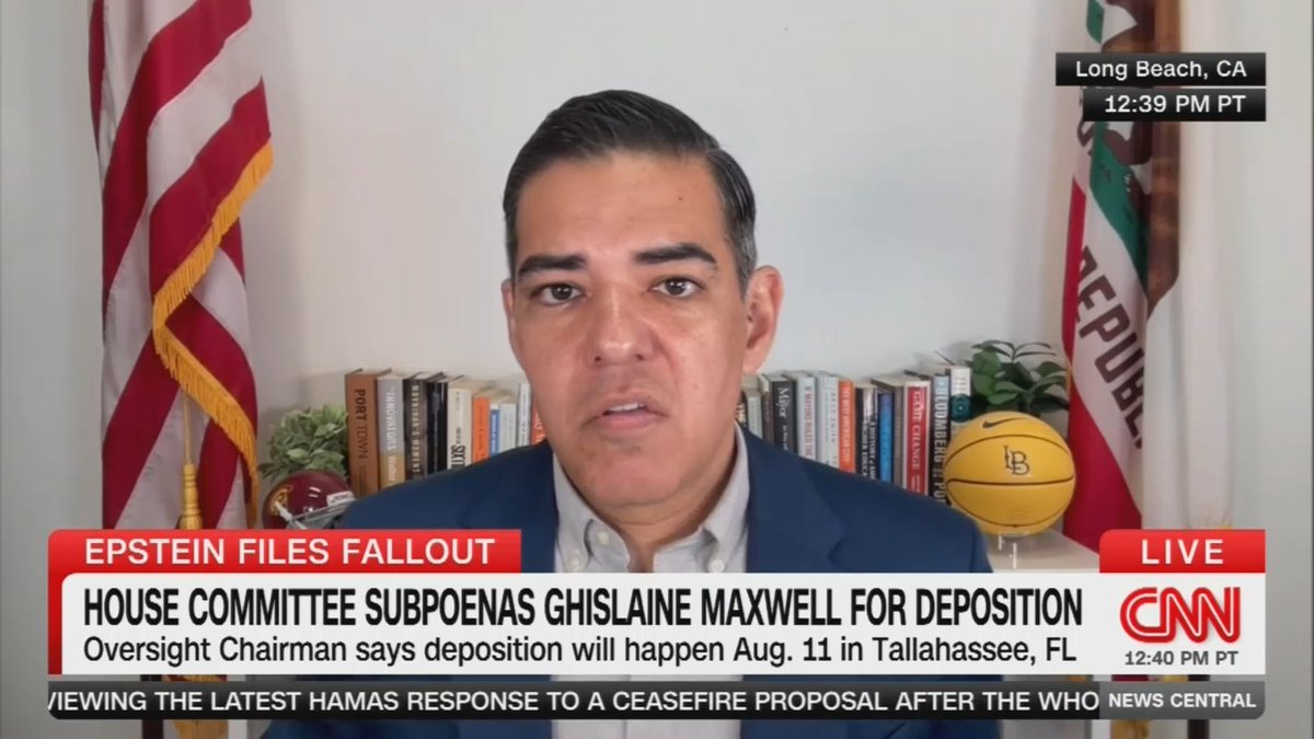 Rep. Robert Garcia: Ghislaine Maxwell has lied under oath. And she likely wants a pardon from Trump. Which is why it's so important that we get the actual Epstein files, because anything that she says in her deposition to the DOJ needs to be corroborated with what's actually in the documents