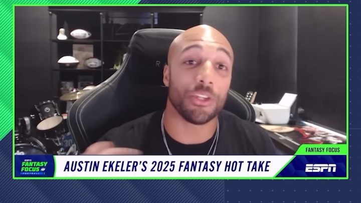 "Christian McCaffrey should be a top 5 pick." 👀 Do you agree with Austin Ekeler's 2025 fantasy football hot take? 🔥 Liz Loza
