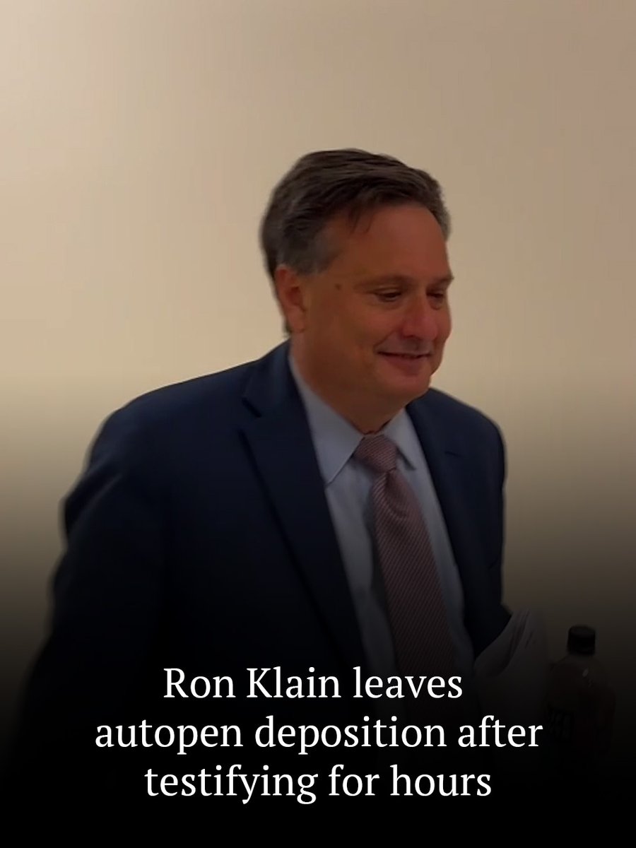 .Ronald Klain leaves deposition after testifying for hours