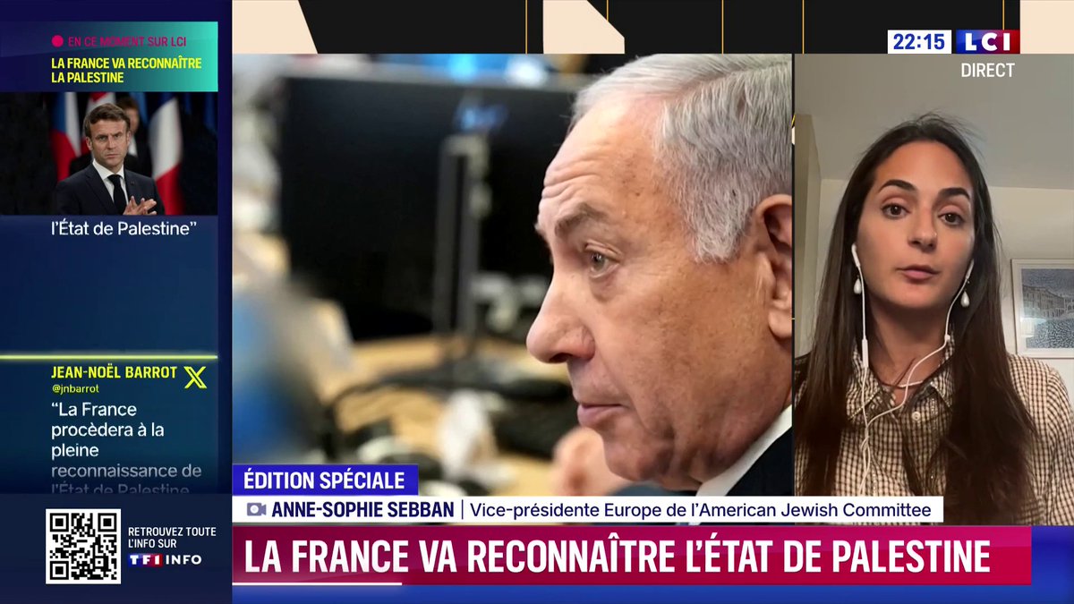 🔴 La France va reconnaître l'État de Palestine en septembre à l'ONU, annonce Emmanuel Macron : "c'est une erreur historique que commet le président Français" déplore Anne-Sophie Sebban-Bécache