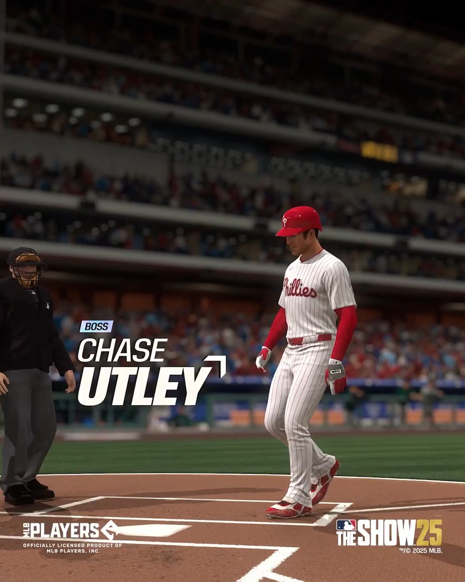 Chase Utley is here! 😤 The Phillies legend is one of your 6th Inning Bosses in #MLBTheShow 25! Earn him. Rake with him. 💥⚾️ Want to know who the other two bosses are? Catch The Show LIVE tomorrow at 11 AM PT! 📺 📺 #MLBTheShow