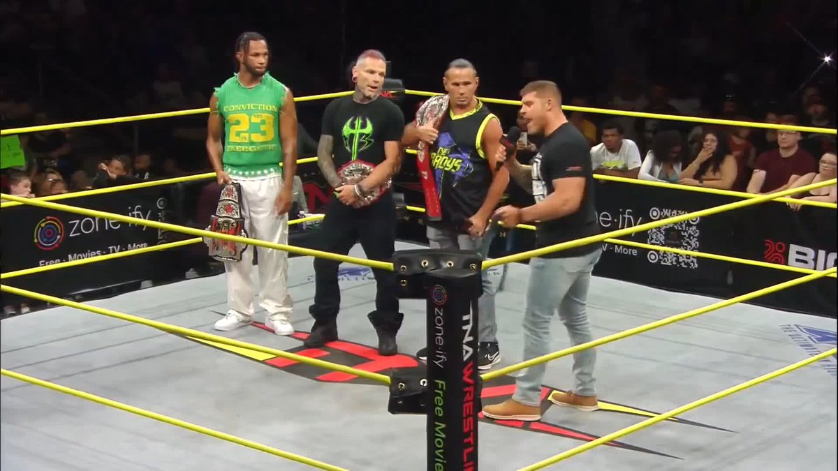 "This is what REAL TNA Champions look like." MATT HARDY #BrotherNero DELETED Steve Maclin LEON SLATER Watch #TNAiMPACT LIVE on TNA+: