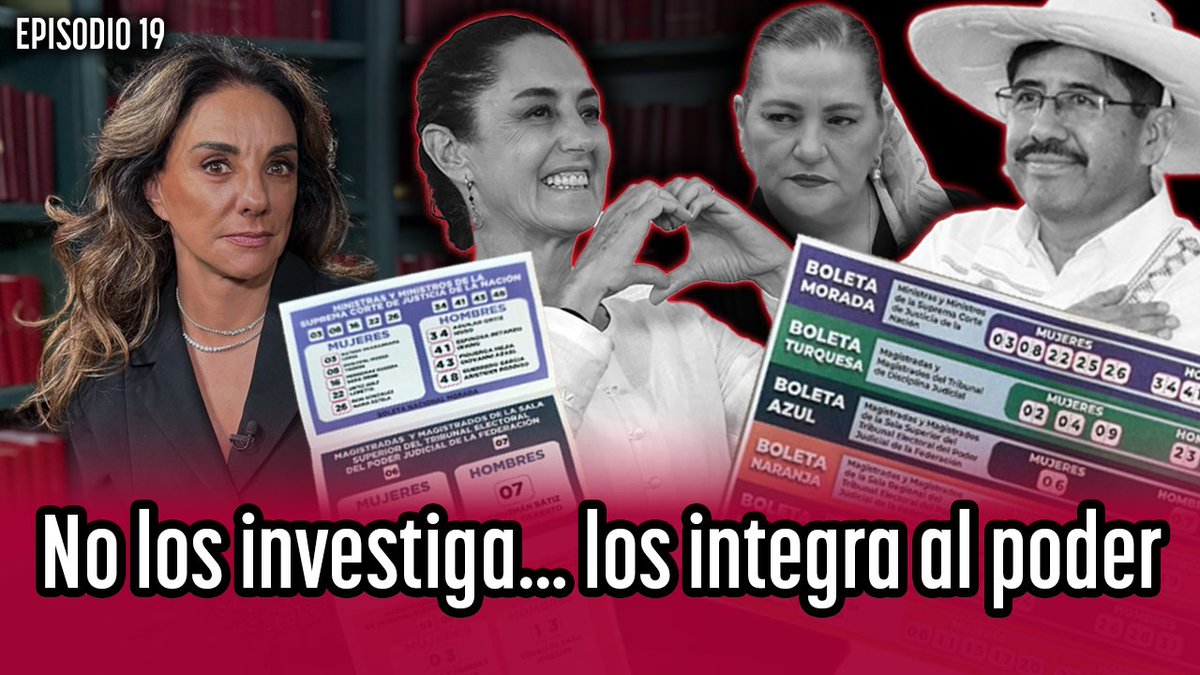 ESTRENO México eligió jueces como si fueran influencers. Ganaron quienes debían estar inhabilitados, investigados o presos. Eso sí: todos impulsados por la 4T. Te lo platicamos en “La Otra Verdad” con Lourdes mendoza: