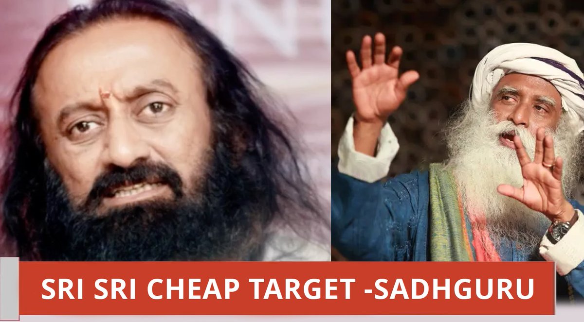 You’ll lose hope in HINDU UNITY after watching this. 💔👇 Why has Sri Sri and Art of Living stooped so low to attack Sadhguru? Not just Anti-Sanatan forces - our own are against him now. I've always revered Sri Sri as my Guru and it's Heartbreaking to see Gurudev Sri Sri Ravi Shankar talk like this😓… feels like an Instagram rant, not a spiritual message👇 #SriSriTargetSadhguru #AOLAgainstISha