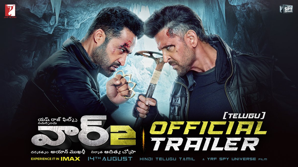 You’ve taken sides before… But this time, everything changes. #War2Trailer (Telugu) is out! #War2 only in theatres from 14th August. Releasing in Hindi, Telugu and Tamil. Hrithik Roshan Kiara Advani #AyanMukerji #YRFSpyUniverse Yash Raj Films