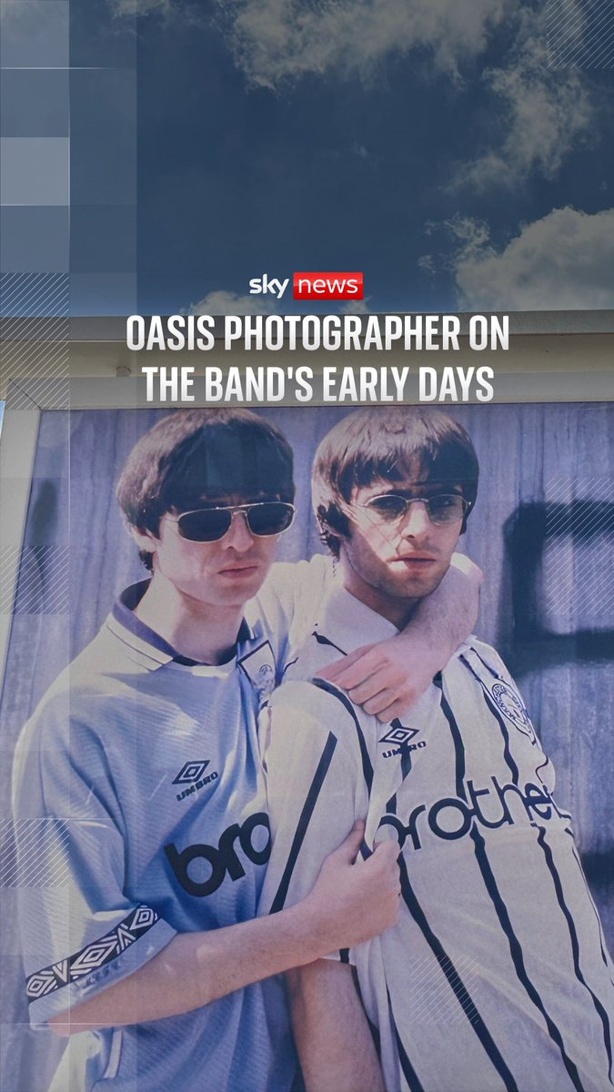 Kevin Cummins' pictures are being displayed ahead of the Oasis gigs at Wembley Stadium this month. He told Sky News his memories of meeting and photographing the Gallagher brothers - including the time Liam threw furniture into a pool!