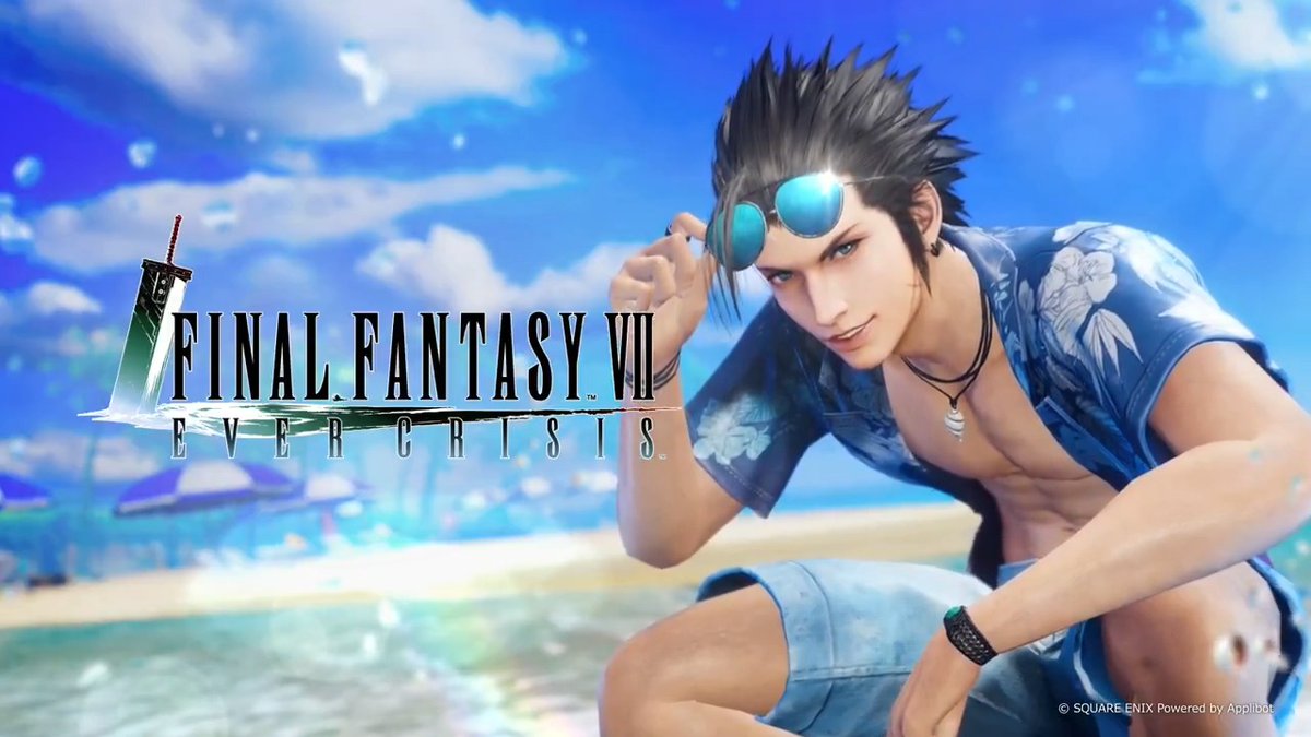 【新登場ウェア紹介】 .˚⊹⁺‧┈┈┈┈┈┈┈┈┈┈‧⁺ ⊹˚. サーファー海パン .˚⊹⁺‧┈┈┈┈┈┈┈┈┈┈‧⁺ ⊹˚. 7/24(木) 11:00より開催の「ザックス 新武器PUガチャ」にて登場したザックス専用ウェアを動画でご紹介! #FF7EC #FF7エバークライシス