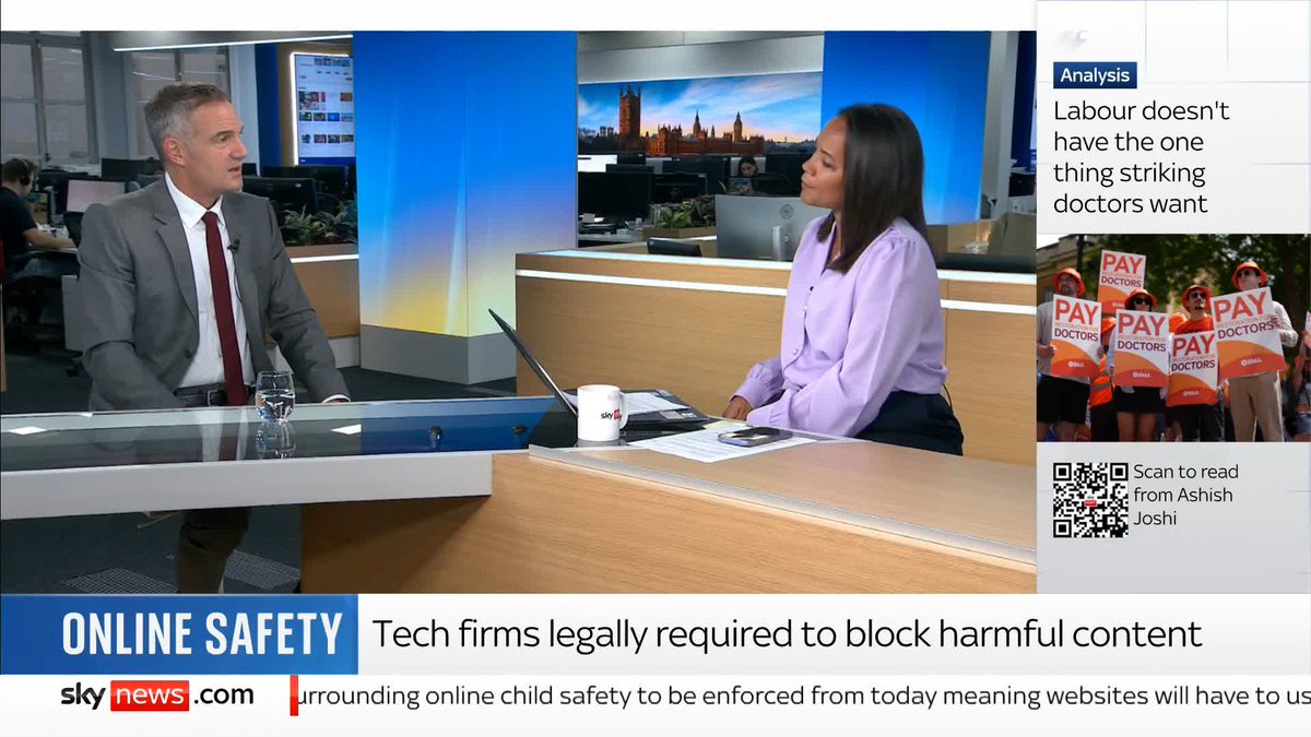 Companies on the internet, including social media outlets, will need to verify ages to protect children from viewing porn and other harmful content. Technology Secretary Peter Kyle says, 'You will experience a different internet moving forward.'
